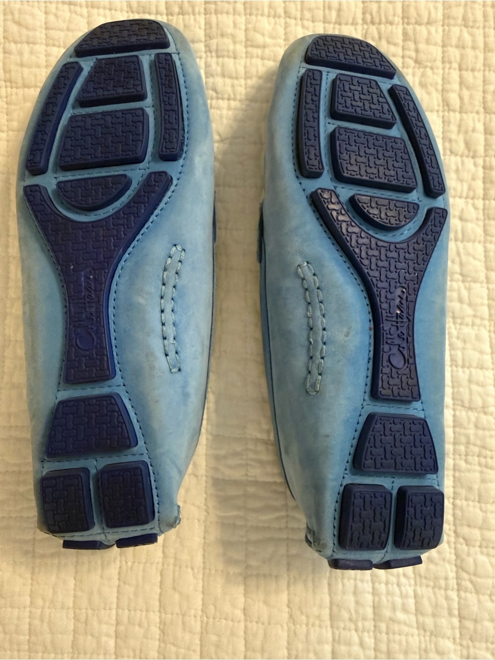 Cole Haan Women’s Sky Blue Leather Penny Loafers Driving Moccasins 8.5 - Picture 8 of 9